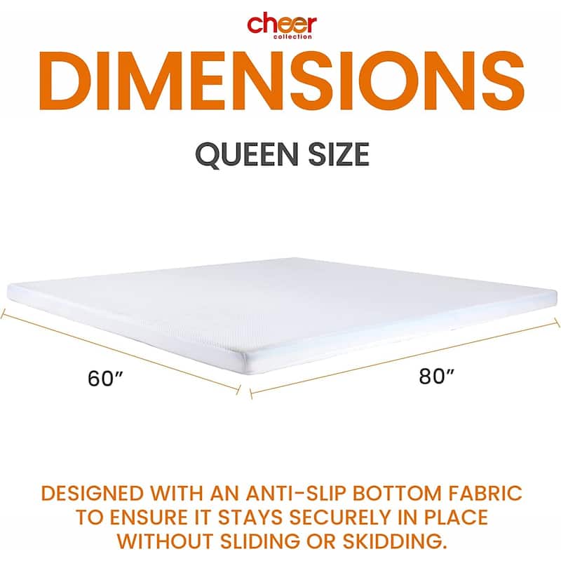 Cheer Collection 3 Inch Gel Infused Memory Foam Bed Topper Bed Bath & Beyond 36861963